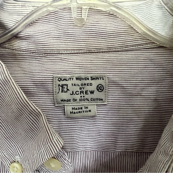 J Crew White and Red Long Sleeve Button Down - Picture 5 of 5